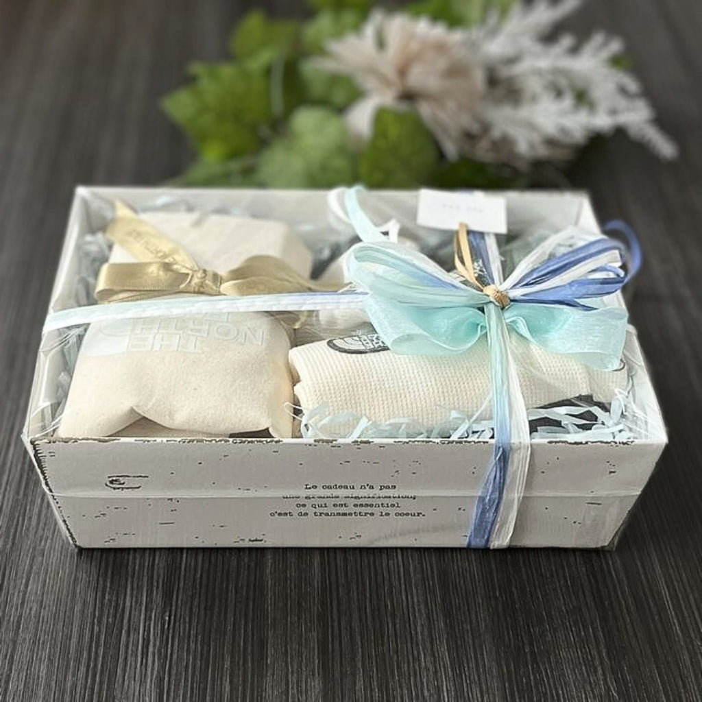 【ベビースタイ2枚組・ロンパースのギフトセット】ザ・ノース・フェイス　ベビーラッチパイルロンパース＆2Pビブ